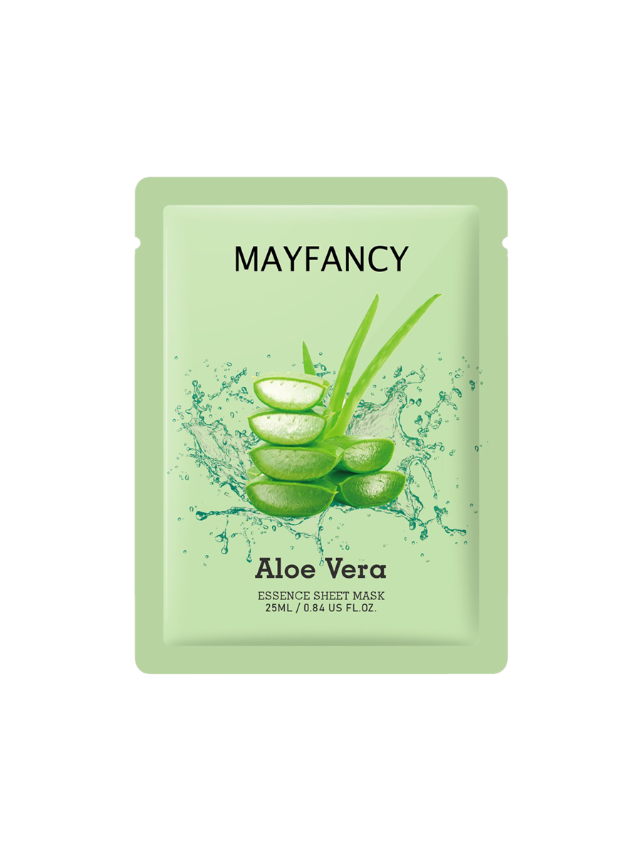 MAYFANCY Natural Beauty Flavors Máscara facial hidratante em folha de aloe vera