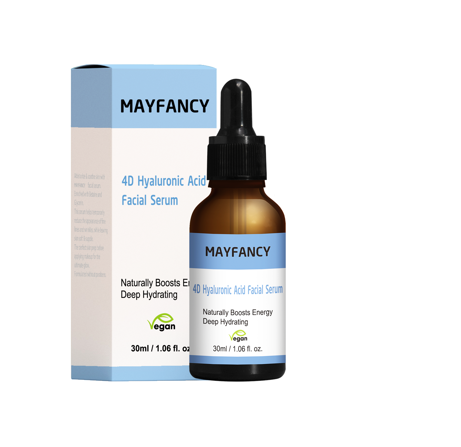 Soro facial para cuidado da pele com ácido hialurônico 4D Mayfancy