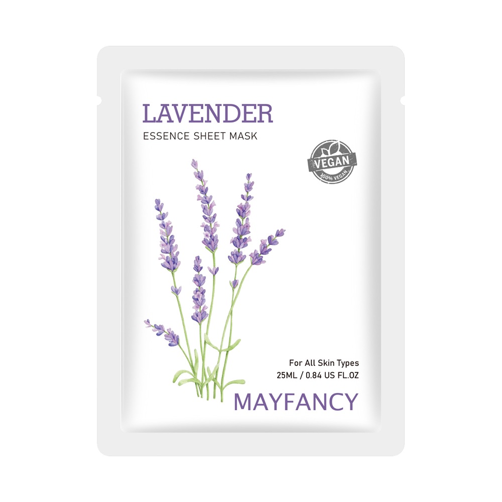 Máscara em folha de lavanda Mayfancy